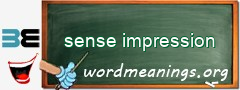 WordMeaning blackboard for sense impression